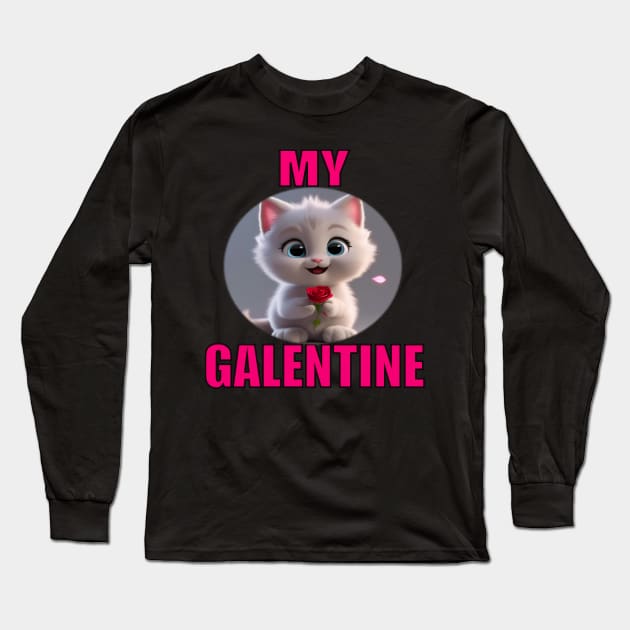 My galentines kitten Long Sleeve T-Shirt by sailorsam1805